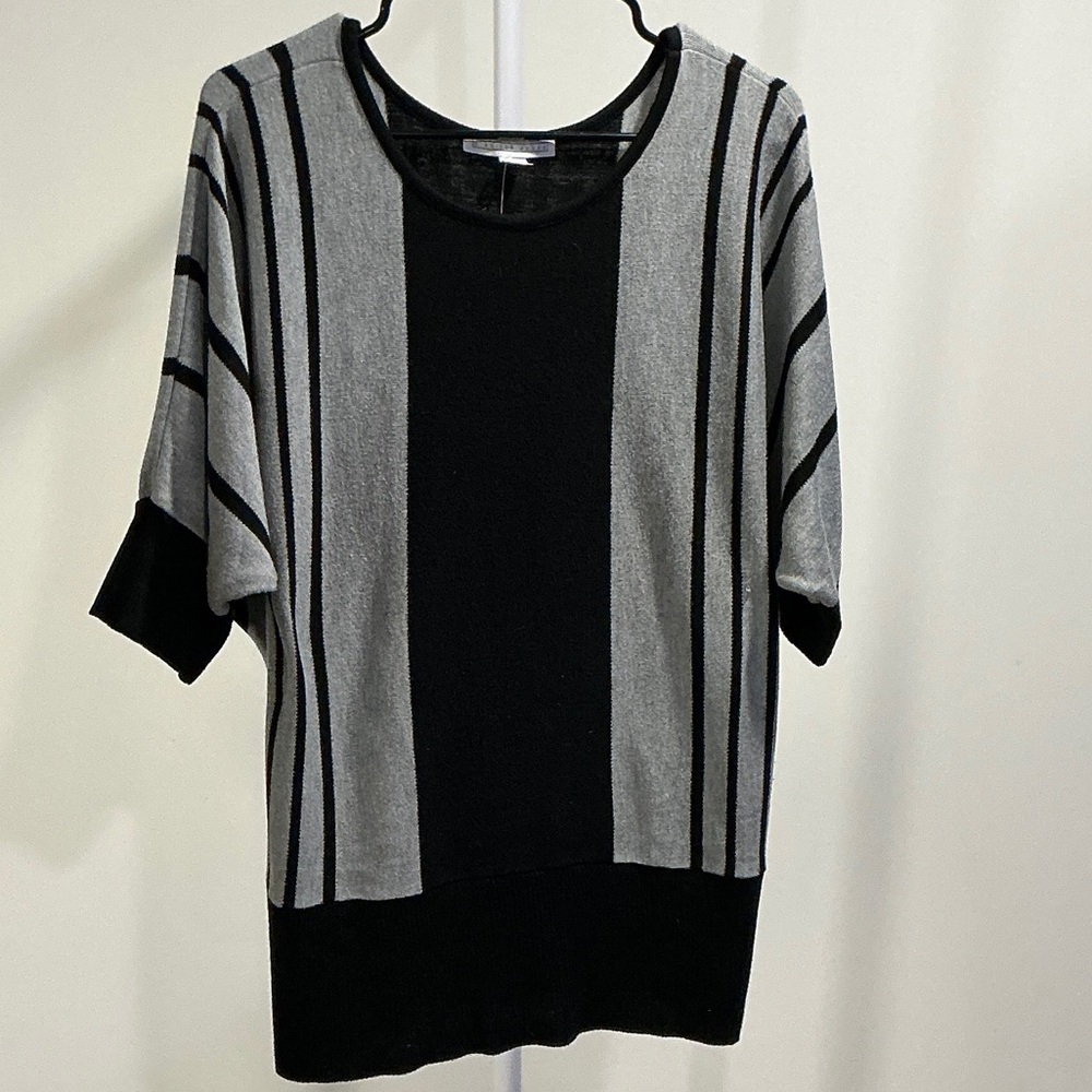 A Knitch Above Elegant Black and Gray Sweater